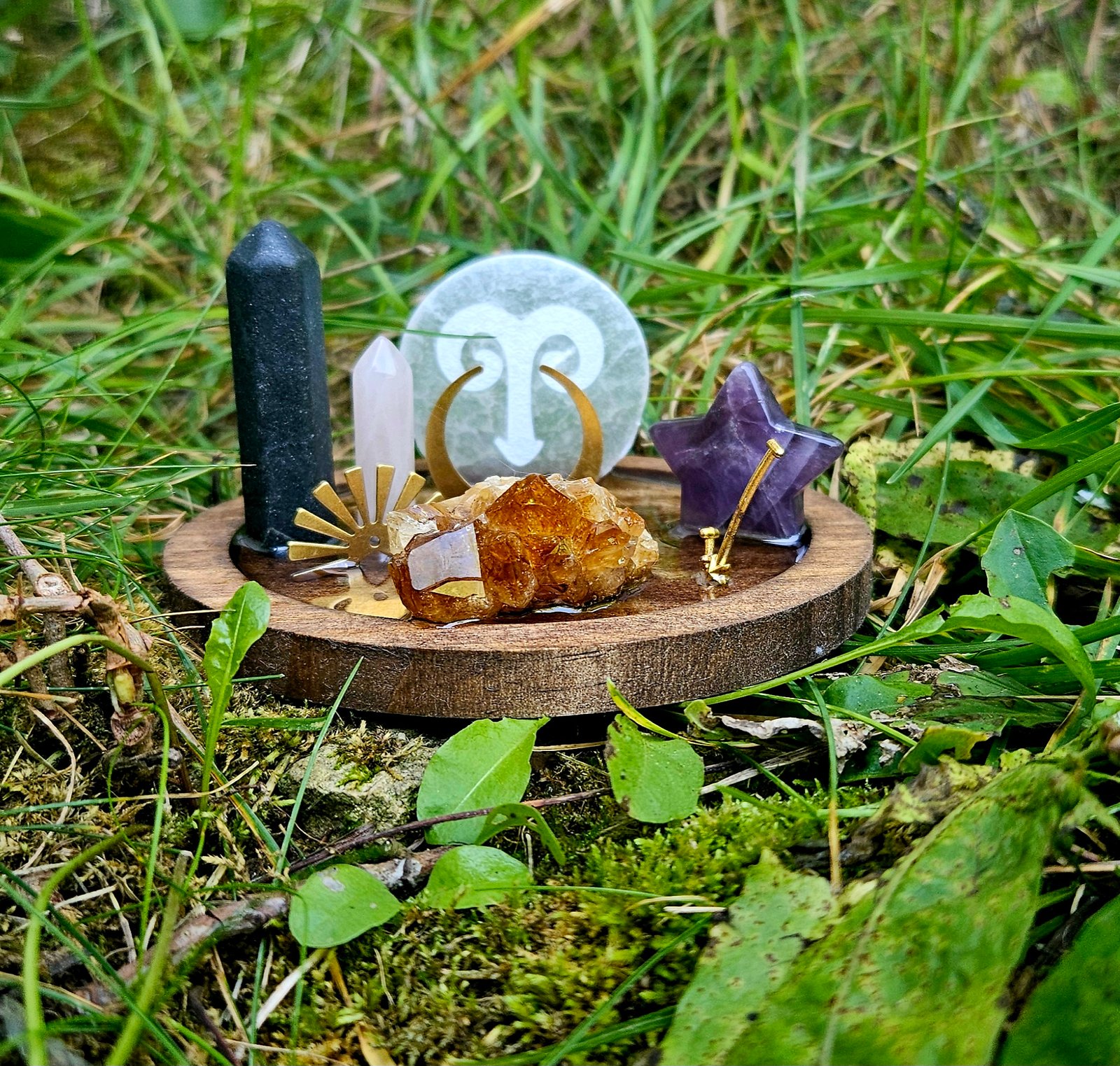 Aries Zodiac Crystal Display