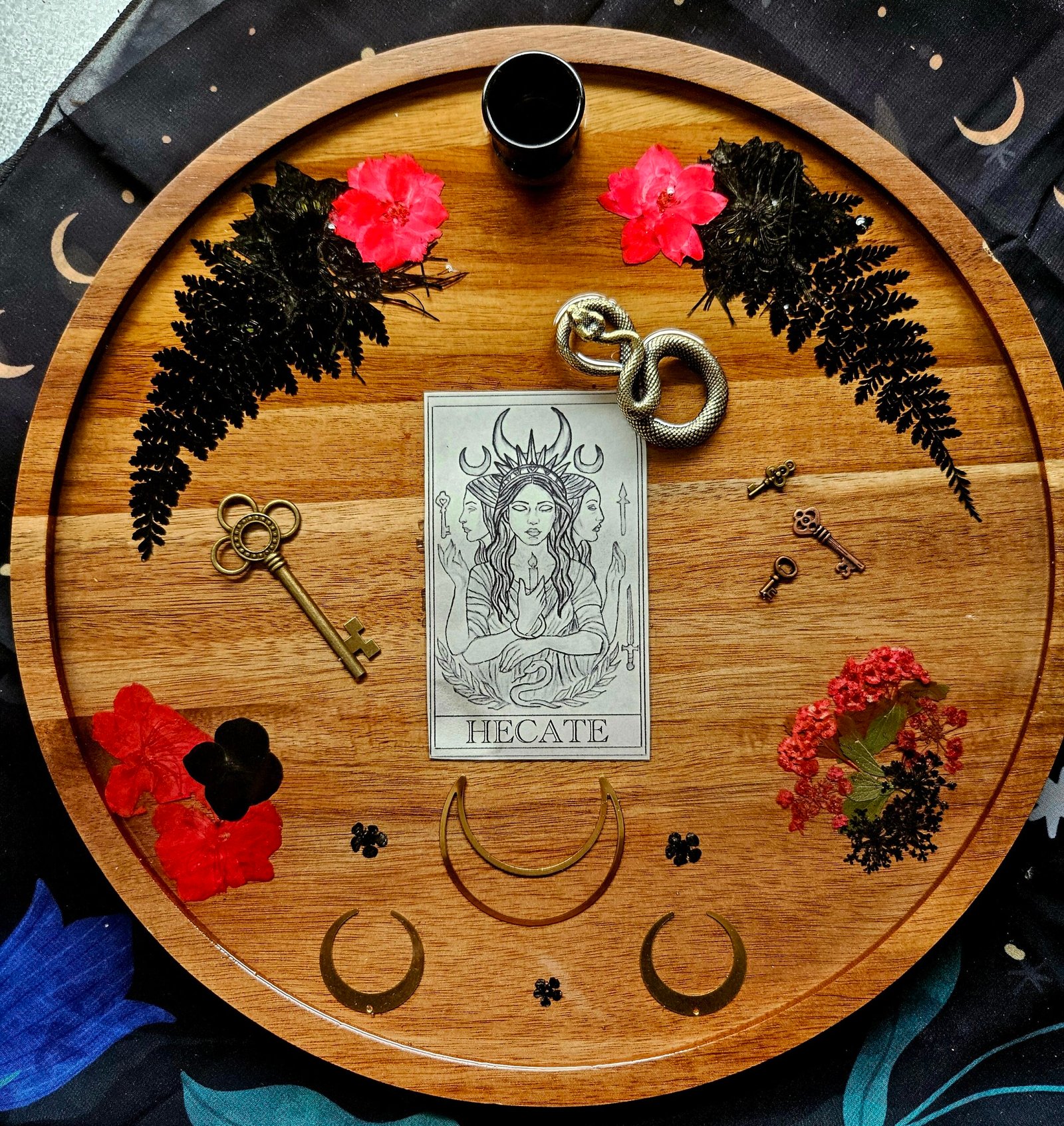 Custom Goddess Spellwork Tray, Large, 12 inch Tray