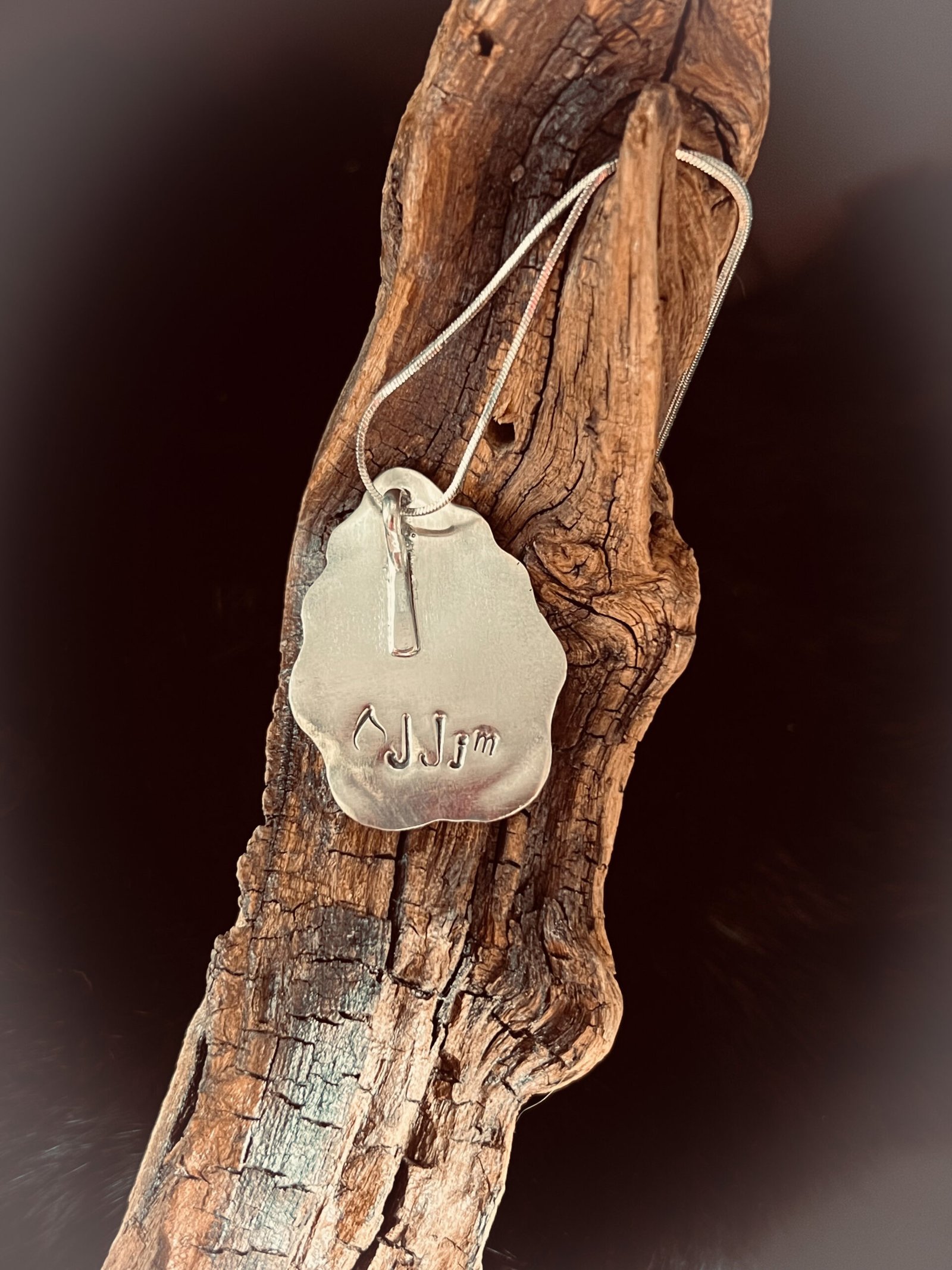 Magical Malachite & Sterling Silver Pendant with Necklace- -Navajo made Jewelry - Image 2