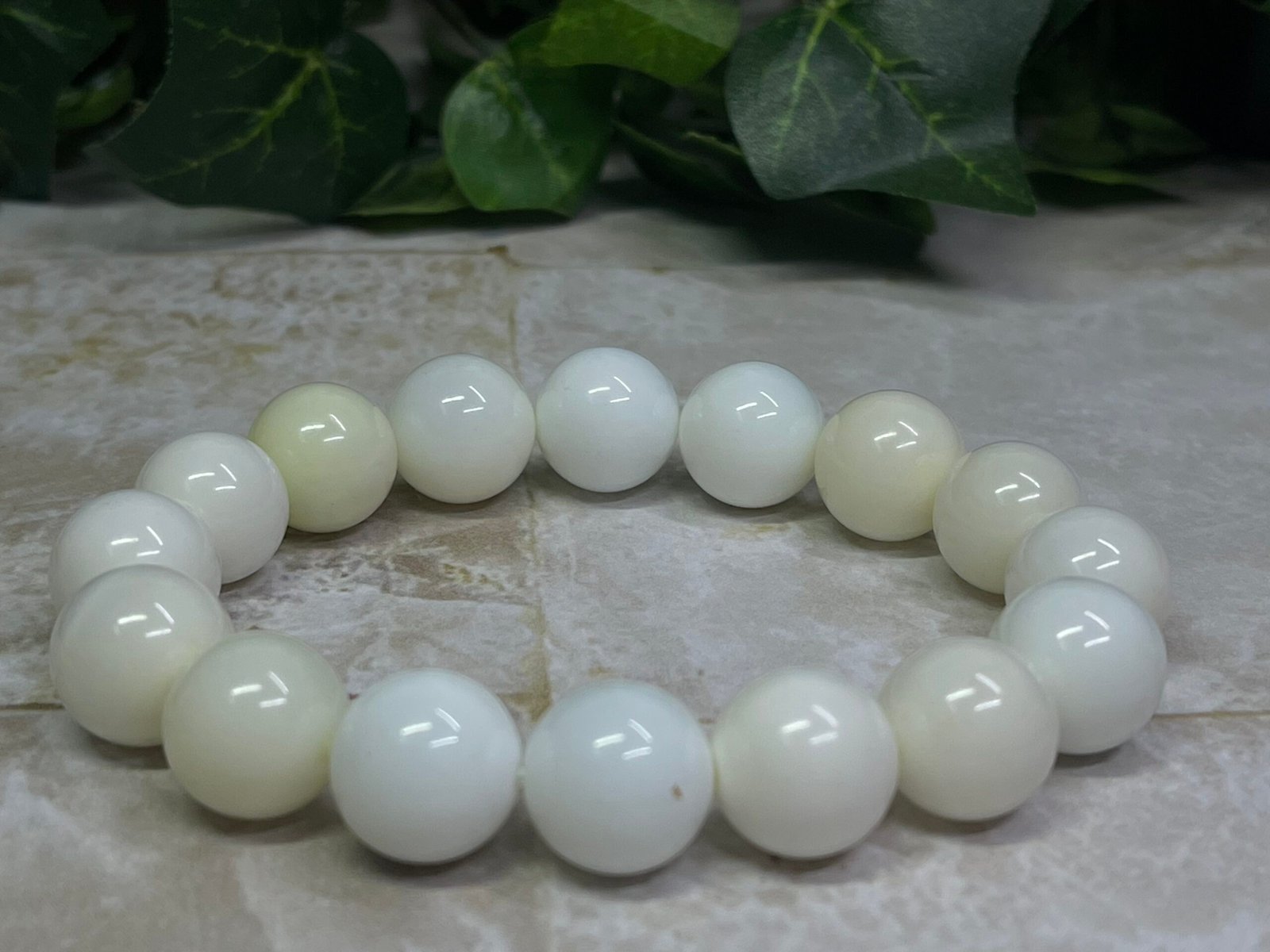 13mm White Opal Bracelet