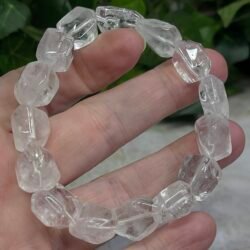 Clear Quartz Freeform Bead Bracelet