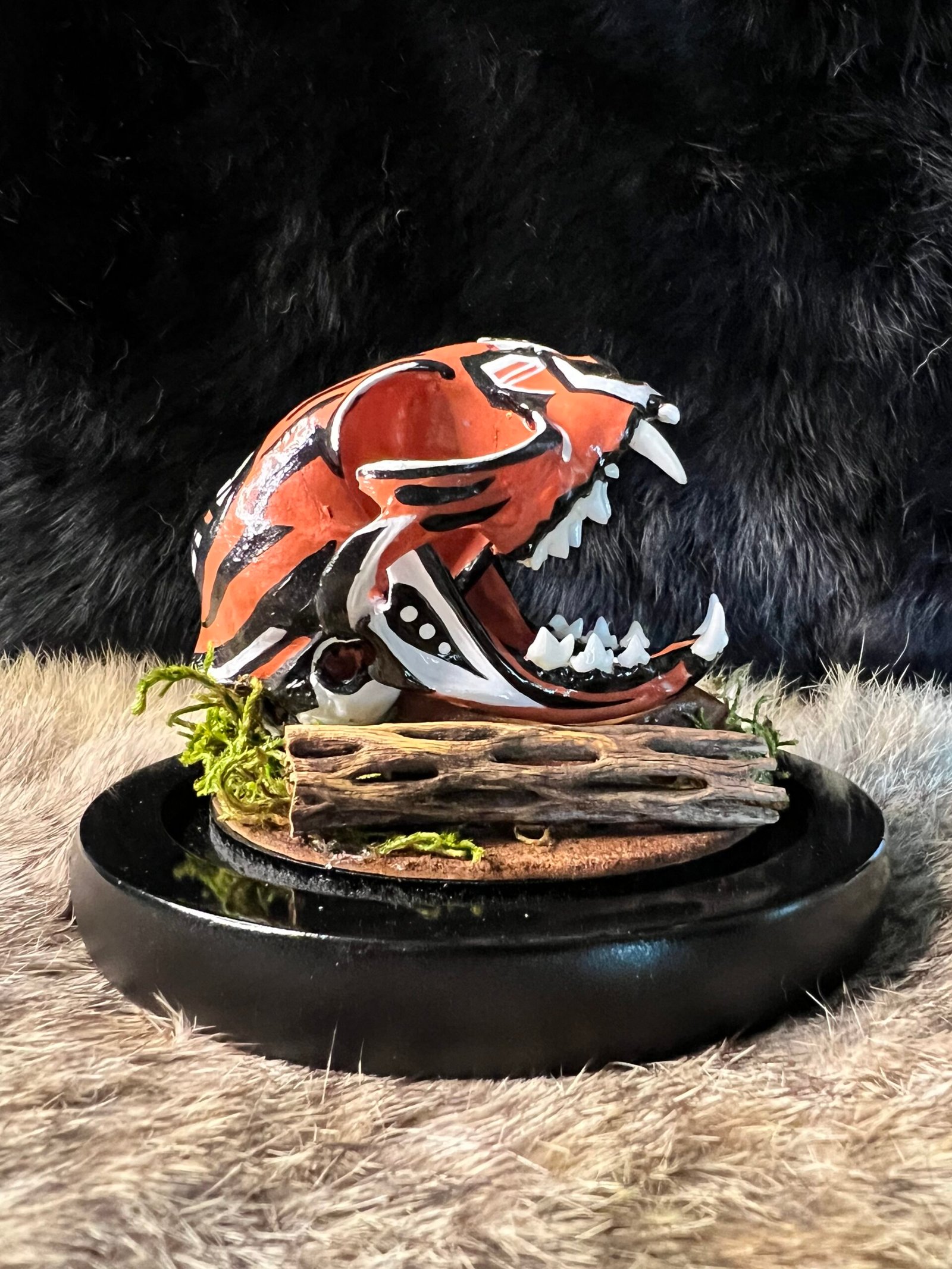 Navajo Hand Painted Bobcat Skull / Authentic Native American Art - Image 2