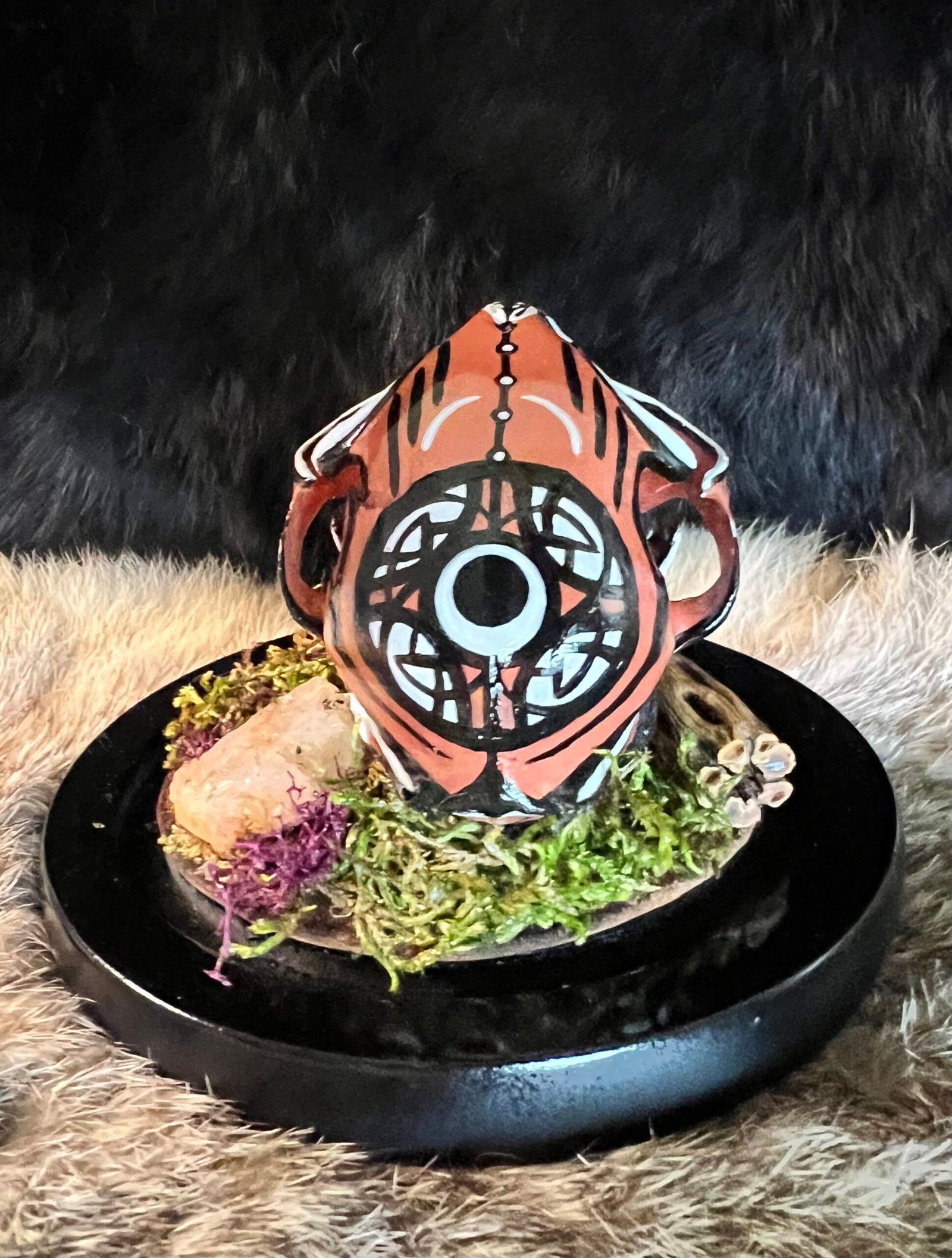 Navajo Hand Painted Bobcat Skull / Authentic Native American Art - Image 3