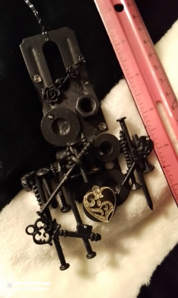 Altered art/Mixed media... hanging decor.. - Image 3