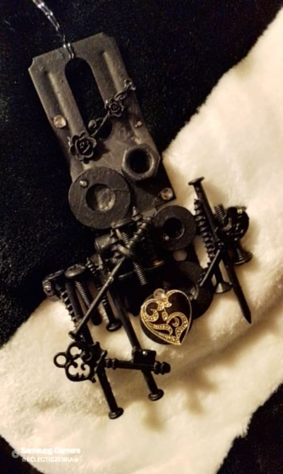 Altered art/Mixed media... hanging decor.. - Image 4