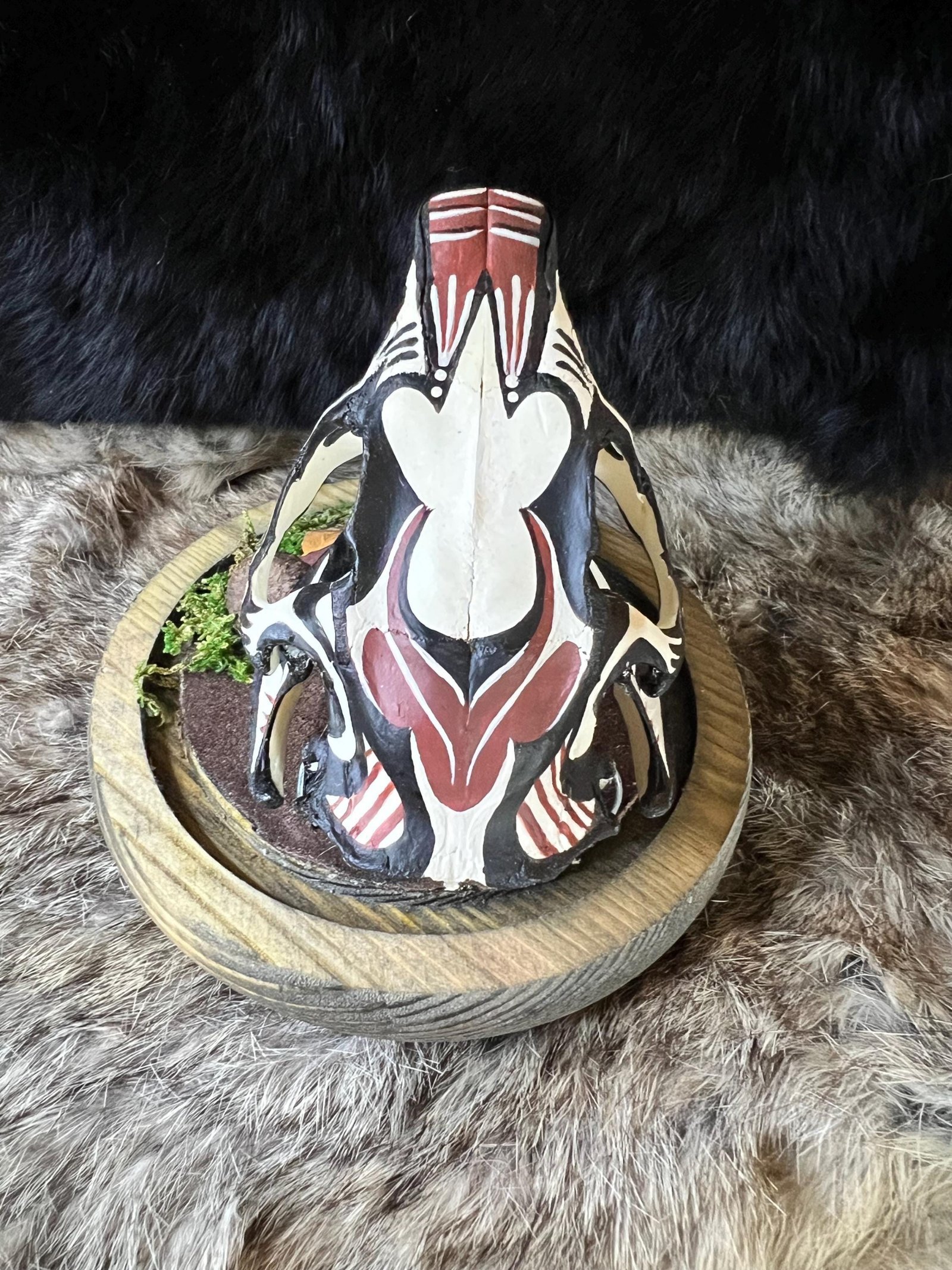 Hand Painted Beaver Skull by Navajo Artist Jessika Jim - Image 3