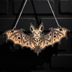 Gothic Bat Wall Decor (wooden)1