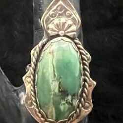 Gorgeous Green Chalcedony (Chrysoprase) ring size 9