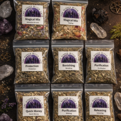 One (1) Random Magical Mix Sample Packet – Custom Witchcraft Herb, Resin & Crystal Spell Blends |