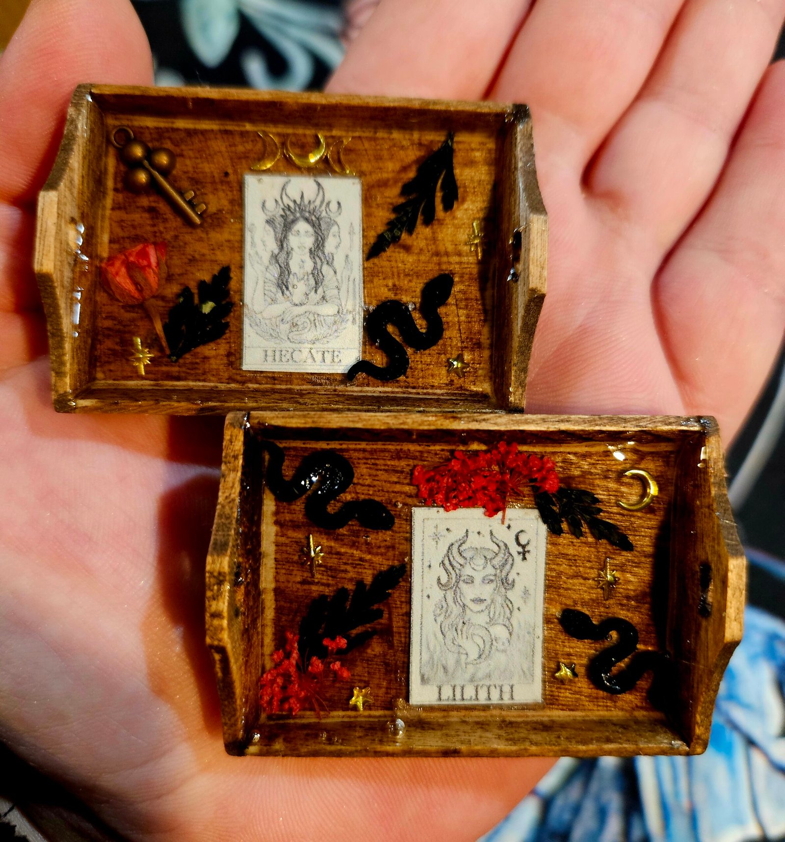 Mini Goddess Offering Trays, for Travel, Office or on the go. Pocket Size Devotional Piece - Image 6