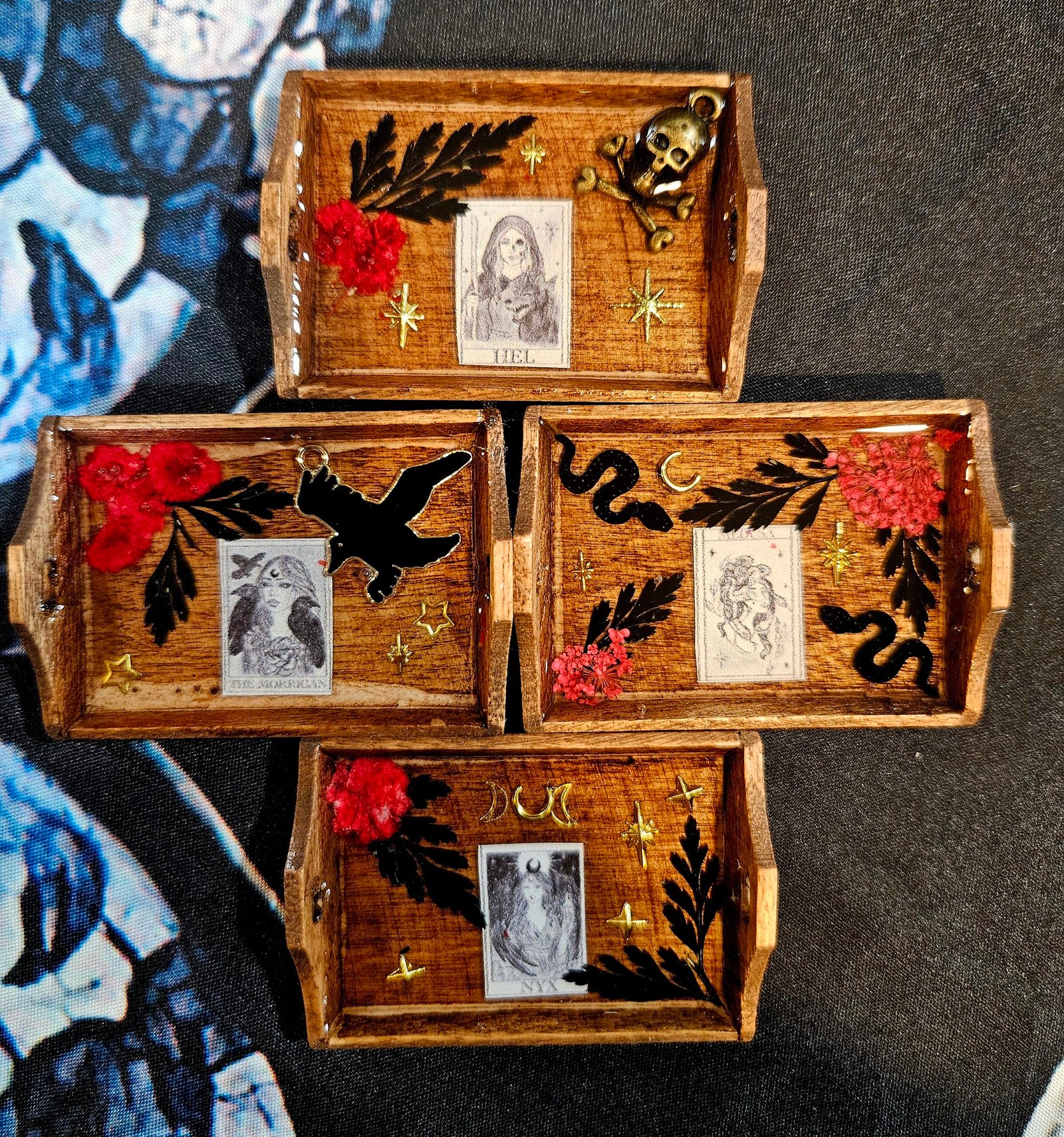 Mini Goddess Offering Trays, for Travel, Office or on the go. Pocket Size Devotional Piece