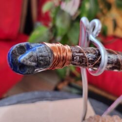 Lapsis Lazuli skull and Citrine wand