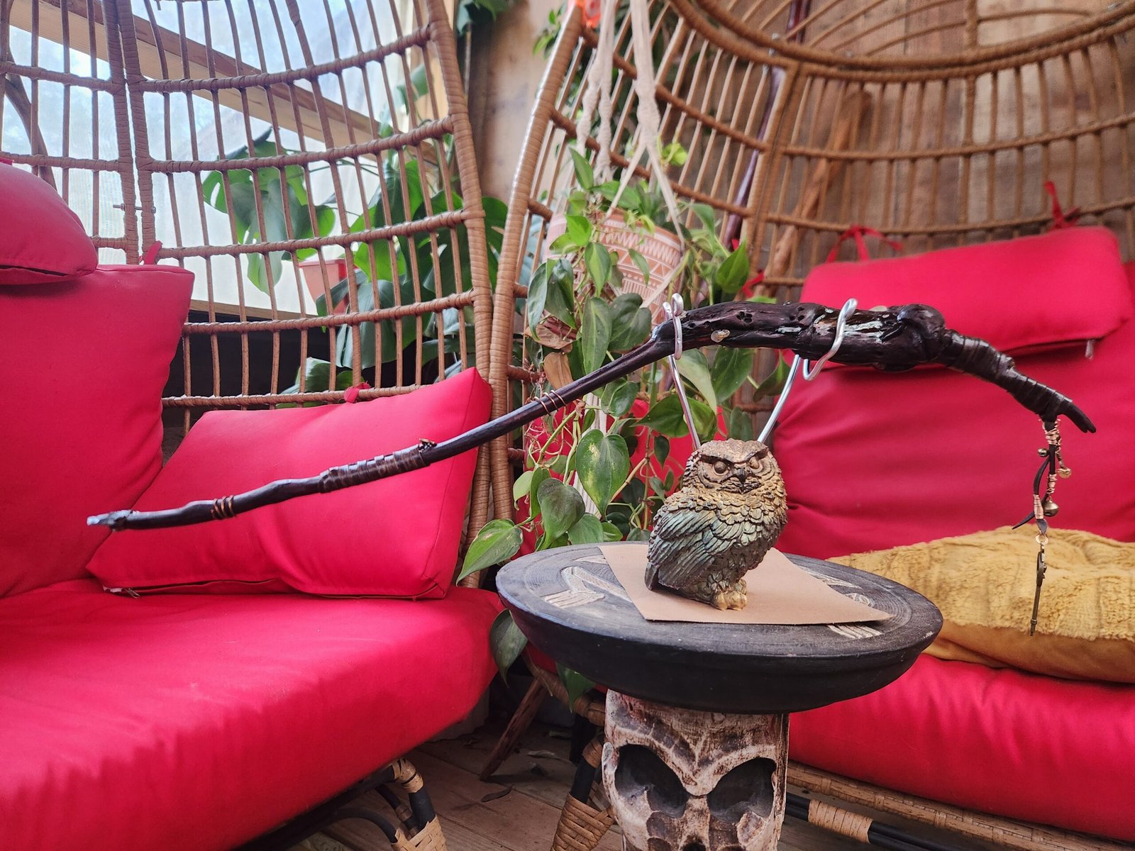 Vivianite and Butterfly wing wand - Image 7