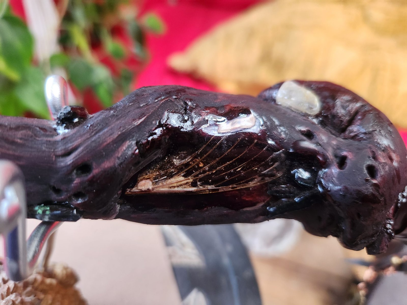 Vivianite and Butterfly wing wand - Image 8