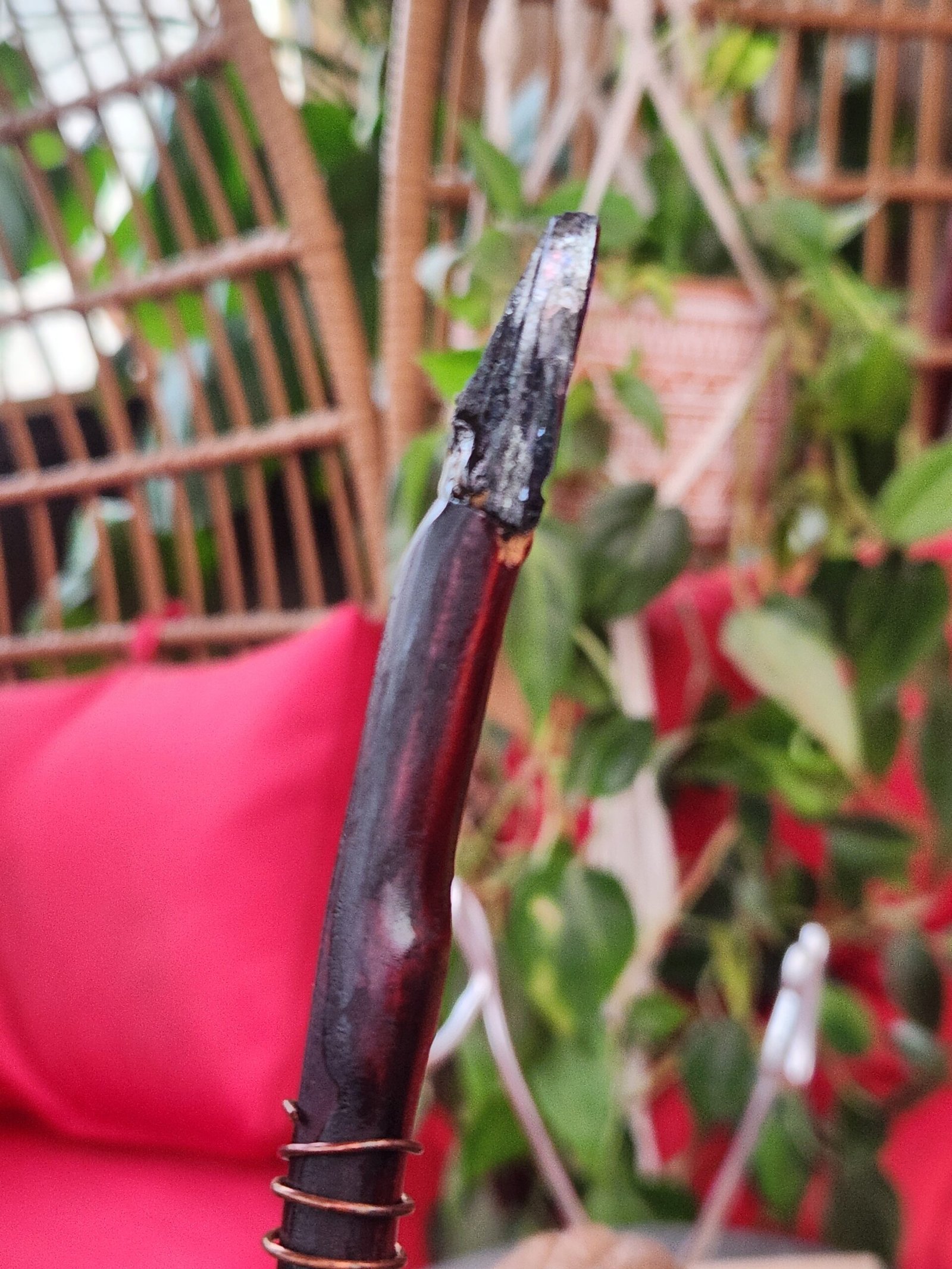 Vivianite and Butterfly wing wand - Image 6