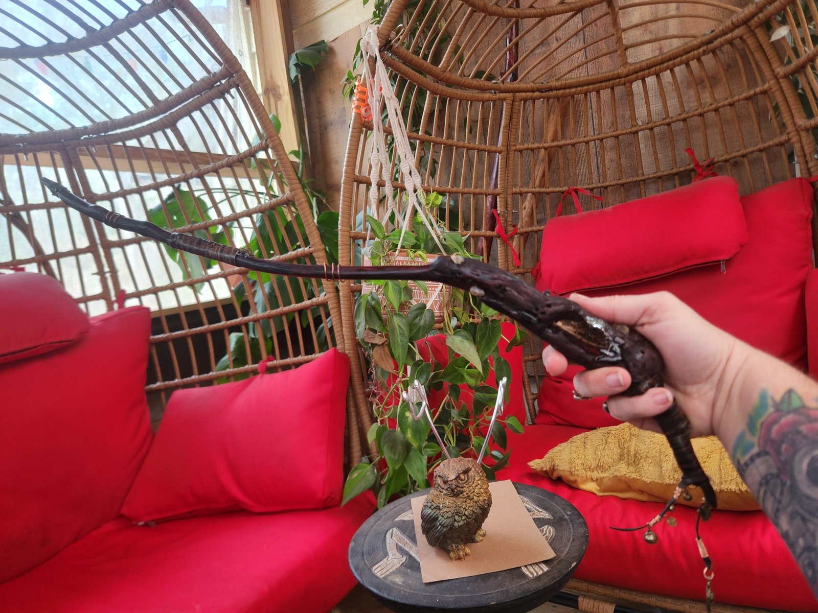 Vivianite and Butterfly wing wand - Image 3