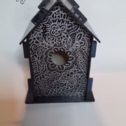 Handpainted wooden bird house..The Art of Random..