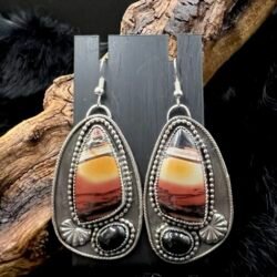 Magnificent Mookaite Jasper and Sterling Silver Earrings