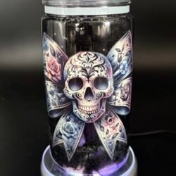 16 oz skull lava tumbler