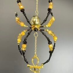Hand crafted glass bead spider