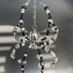 Hand crafted glass beaded spider