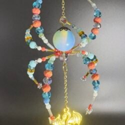 Hand crafted glass beaded spider