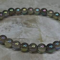 6mm Aura Coated Quartz Bracelet