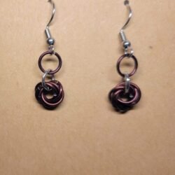 Mobius Ring Earing: Brown/Silver