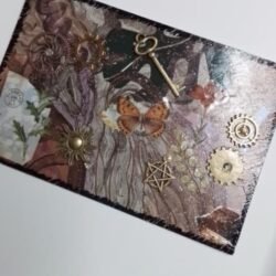 Postcard size altered art..decor..