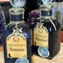 Midnight Requiem Potion Decorative Apothecary Bottle