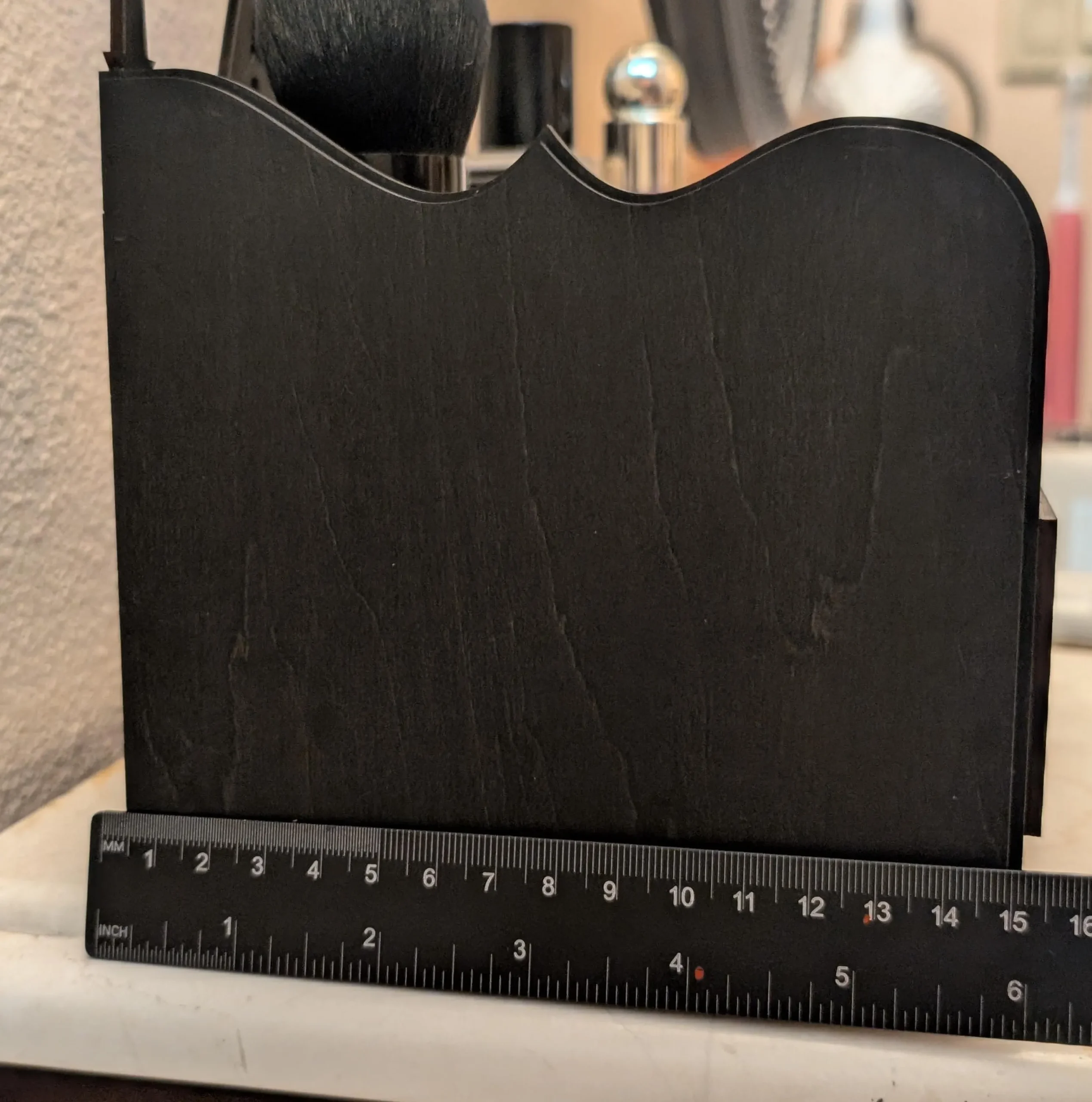 Wood Handmade black Gothic Makeup Display Case – Witch Altar Organizer with drawer - Image 11