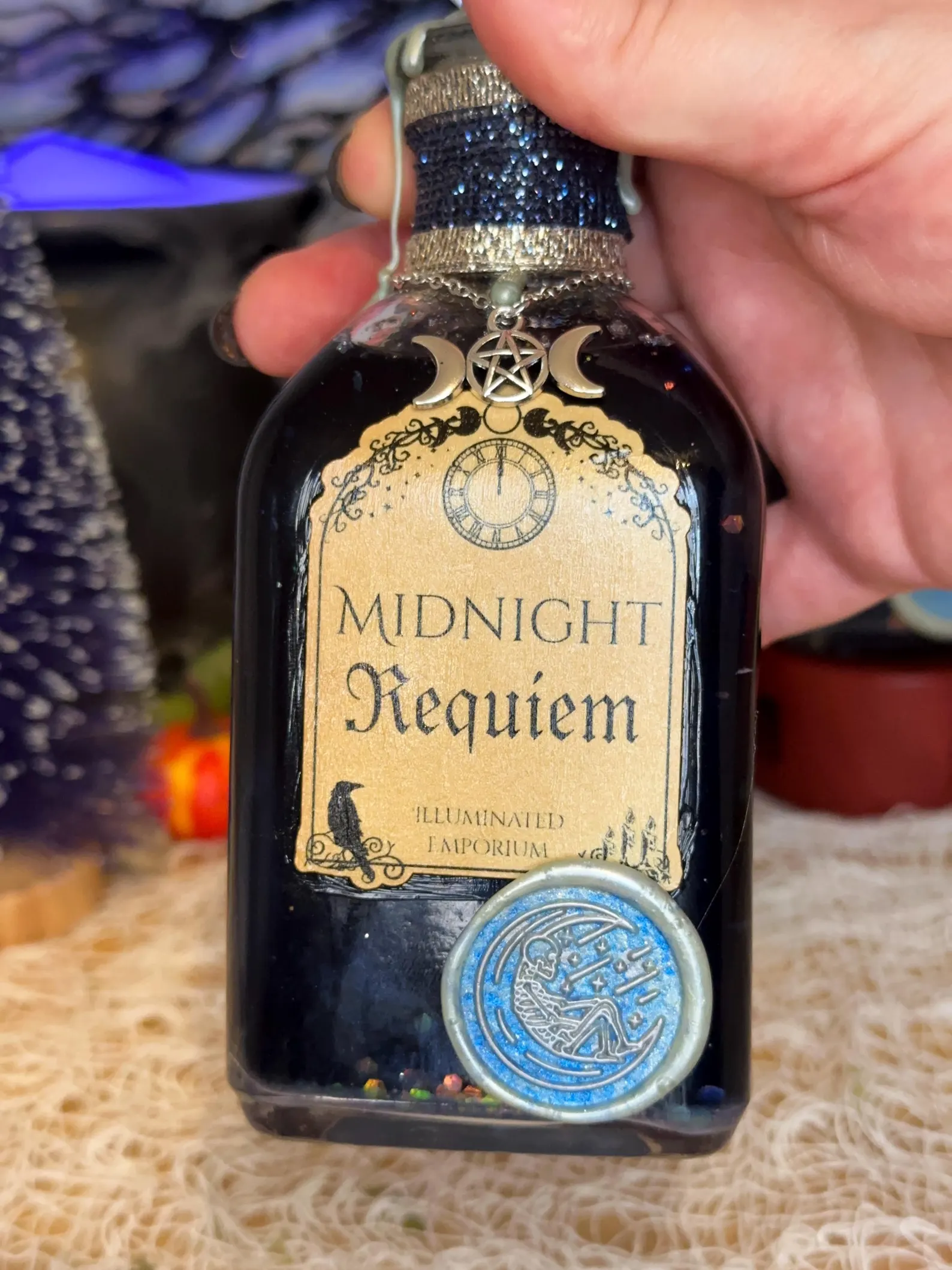 Midnight Requiem Potion Decorative Apothecary Bottle - Image 2