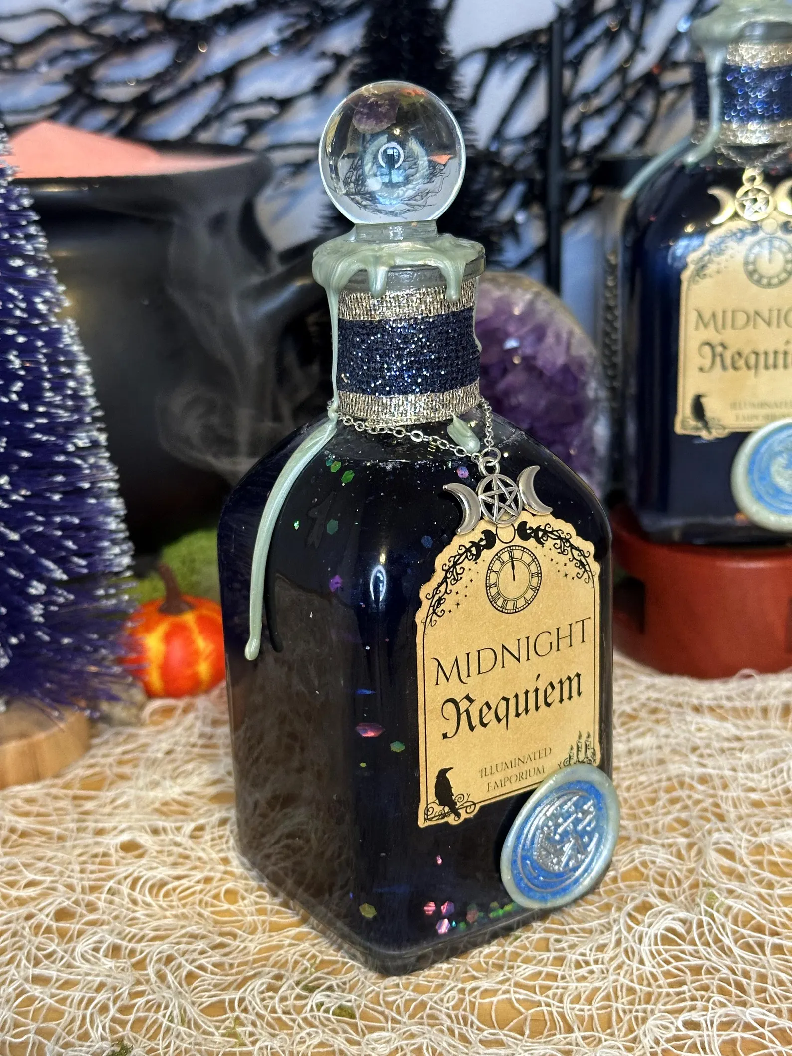 Midnight Requiem Potion Decorative Apothecary Bottle - Image 5