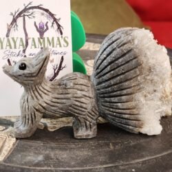 Chrysanthemum Quartz Fox carving