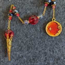 The Deep Red Moon OOAK Pendulum