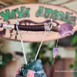 Druzy Purple Jelly Agate Divination Bone Wand