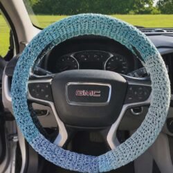 Crochet Steering Wheel Cover - Mandala Ombre Yarn Car Accessory | Vehicle Decor Gift for Her