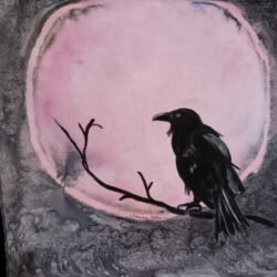 Raven in Full Moon