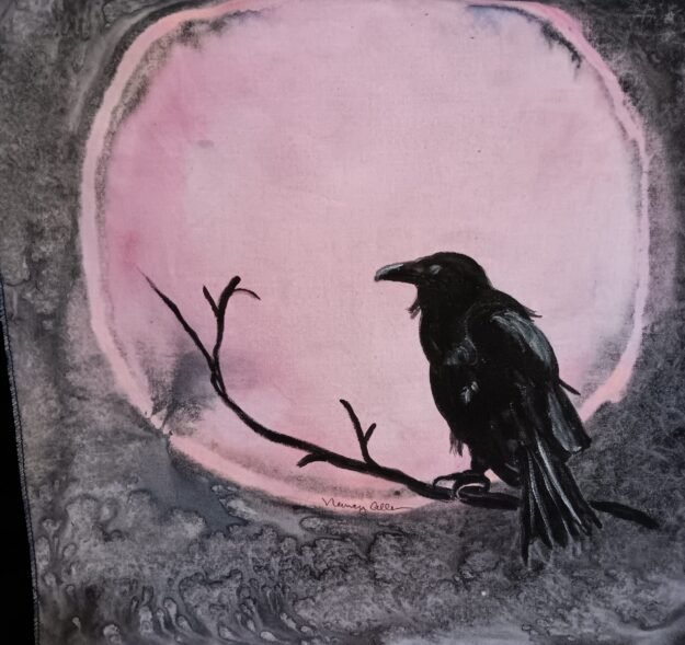 Raven in Full Moon