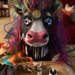 Cow/Bull Shamanic Power Animal Drumming Mask