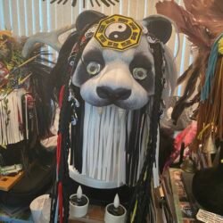 Chinese Panda Shamanic Power Animal Drumming Mask