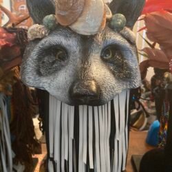 Shamanic Raccoon Power Animal Drumming Mask