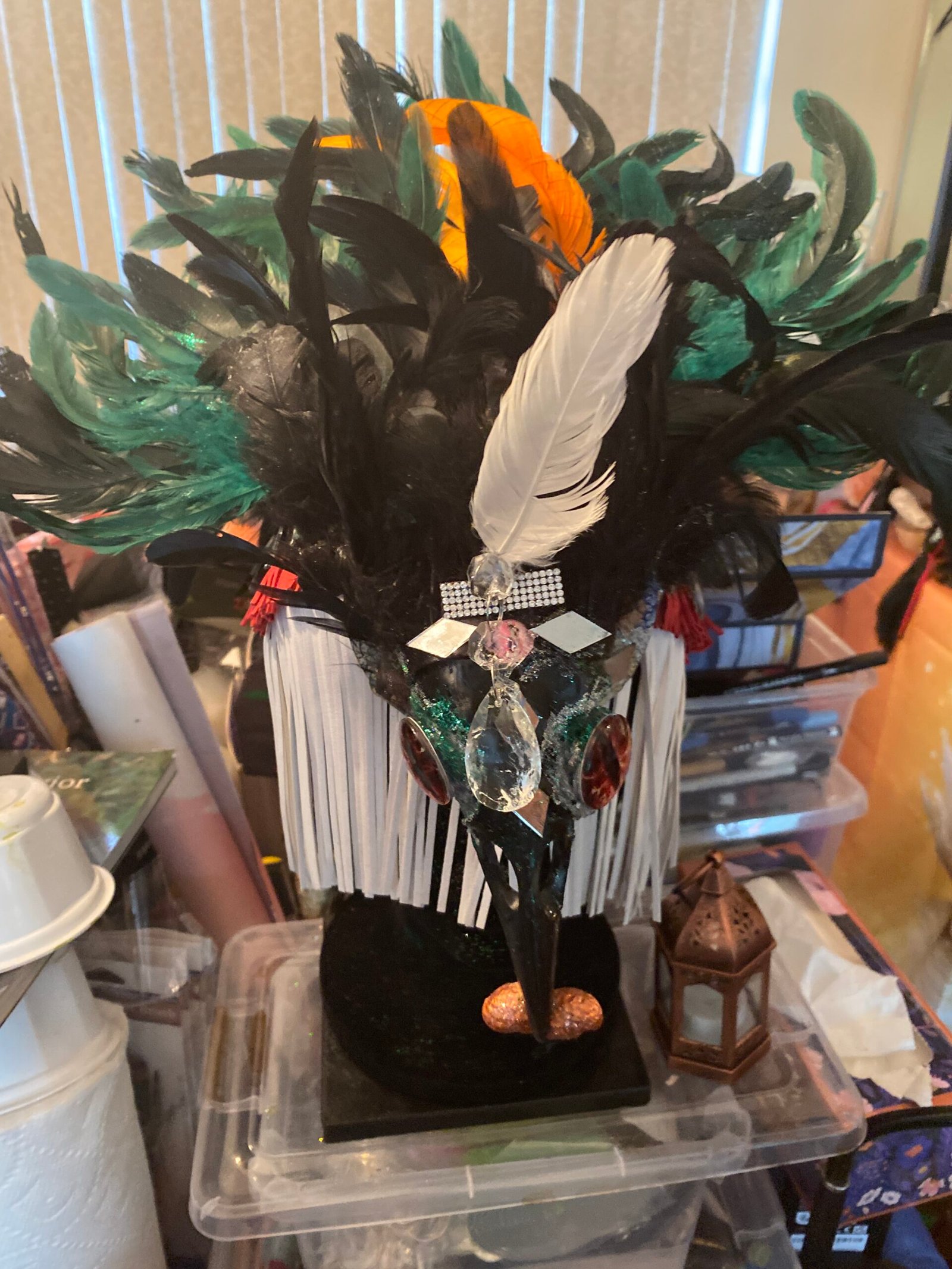 Crow Shamanic Power Animal Drumming Mask
