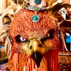 Red Tailed Hawk Shamanic Power Animal Drumming Mask