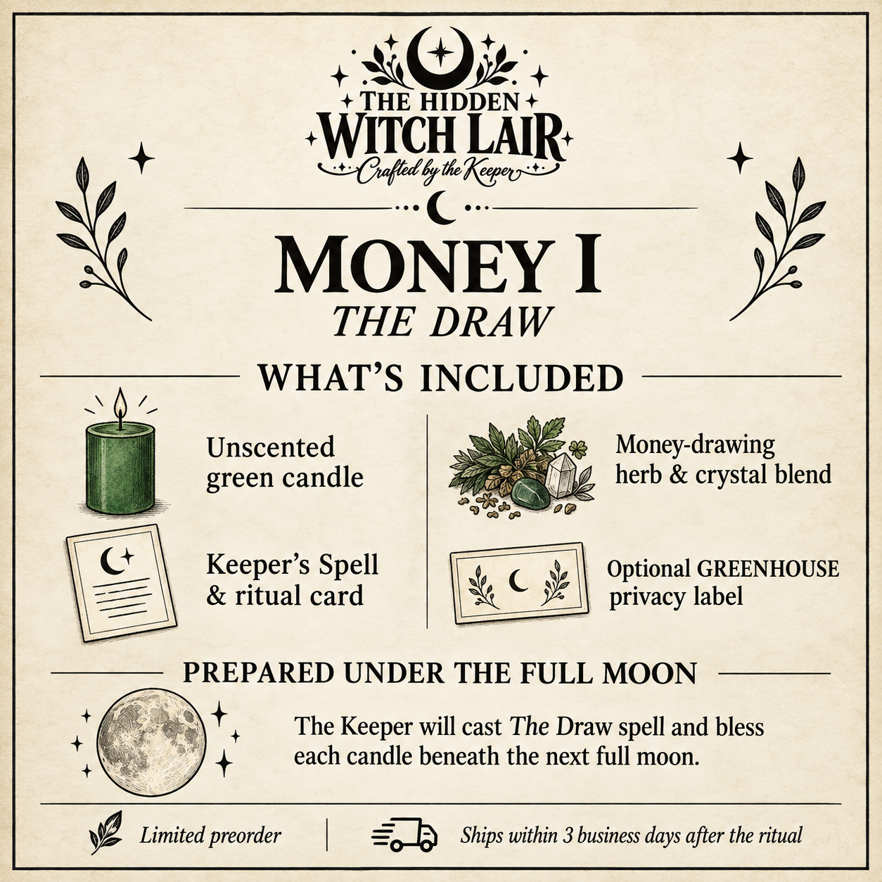 Money I ~ The Draw Blessed Intention Candle by The Hidden Witch Lair - Image 3
